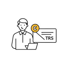 businessman with speech bubble