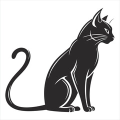 black cat vector illustration