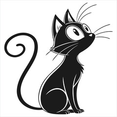 black and white cat