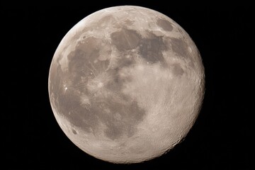Full moon close-up view