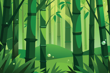 bamboo forest background vector illustration