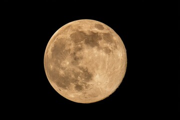 Obraz premium Full moon, Earth's celestial neighbor