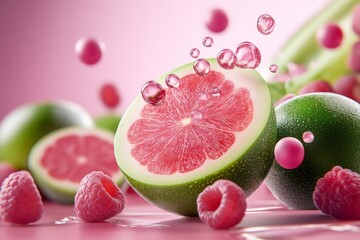 realistic food advertisement, luxury style, vibrant tone, packaging design, dynamic angles, moody lighting, neon lights, exciting mood, 3D render, isolated white background