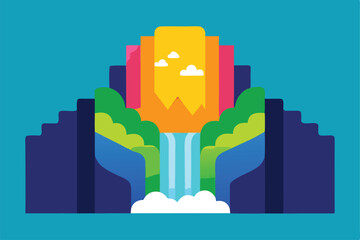 city in the city vector