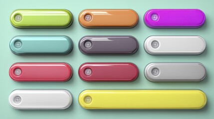 Colorful rectangle button vibrant hues cr-3 - element background multicolor