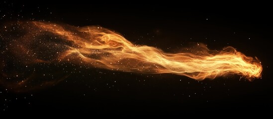 Fototapeta premium Fire trail, dark space, energy, VFX