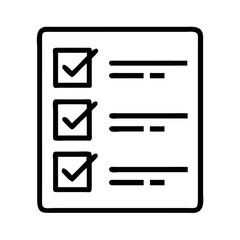 Task management checklist with checked items on a white background  