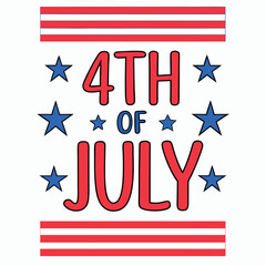 '4th of July' text-theme on-white-background 