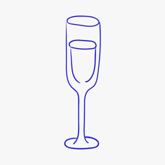 Elegant glass of sparkling drink against a plain background capturing celebration vibes and special moments