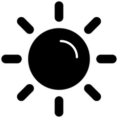 Sun vector stock icon illustration