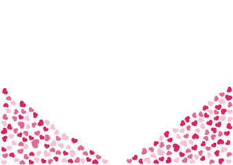 ハート柄の背景 赤系の3色 ハート