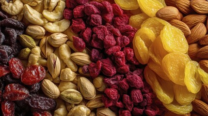 Close-up of assorted nuts and dried fruit-2 - free dried hazelnut