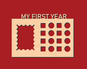 My First Year Photo Frame Laser Cut