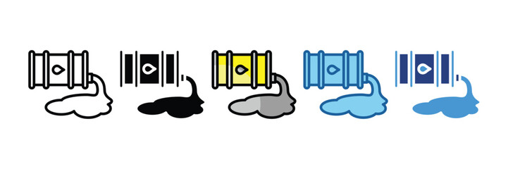 Oil Spill  Icon Element For Design