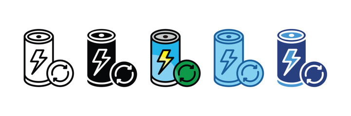 Battery Recycling  Icon Element For Design