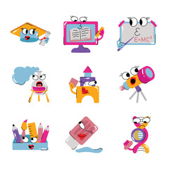 Fototapeta premium Set Of Education Sticker 5
