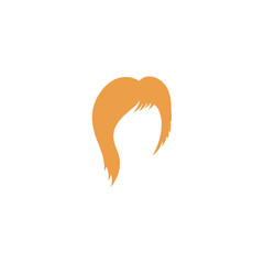 Woman blonde hairstyle. Vector salon hairstyles and trendy haircut.