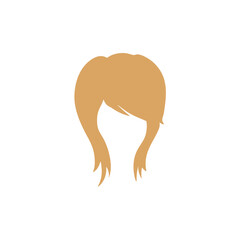 Woman blonde hairstyle. Vector salon hairstyles and trendy haircut.