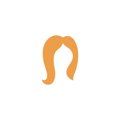 Woman blonde hairstyle. Vector salon hairstyles and trendy haircut.