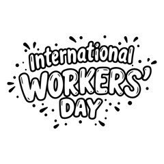 Fototapeta premium Bold, stylized graphic for International Workers Day. Suitable for advertising, social media, or educational materials.
