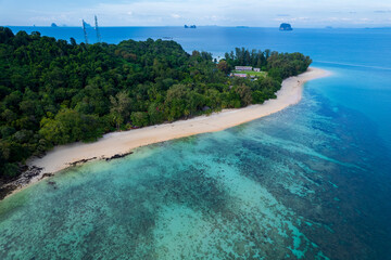 Aerial view of the Koh Bulon island in Thailnd