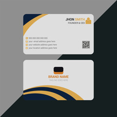 Modern Golden Space Business Card Design