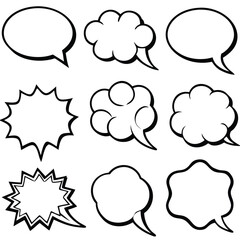 Fototapeta premium Comic Book Speech Bubbles