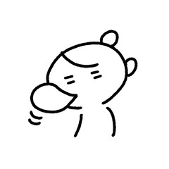 うとうと眠る女性・鼻ちょうちん