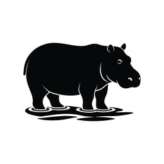 rhinoceros vector art illustration 