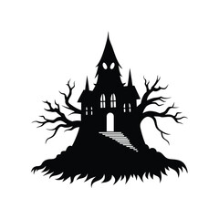 spooky fog vector art illustration 