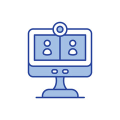 Video Conferencing Icon vector stock illustration