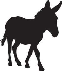 donkey Silhouette Animal Vector PNG Bundle – Wild & Farm Animal Clipart Set for Crafts, Logos & T-Shirt Designs