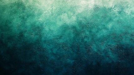 Abstract Blue and Green Textured Painting, Abstract textured painting with shades of blue and green, resembling ocean waves