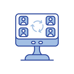 Online Collaboration Icon vector stock illustration