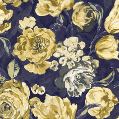 Floral Texture Pattern with Leaves and Modern Aesthetics