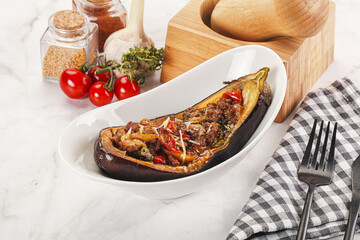 Baked eggplant with minced meat