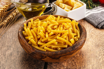 Italian pasta Maccherony for cooking