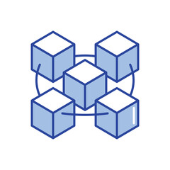 Blockchain Icon vector stock illustration