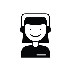 Customer Support Icon vector stock illustration