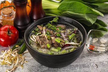 Vietnamese cuisine - Pho Bo soup with beef