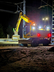 excavator at work on the construction site