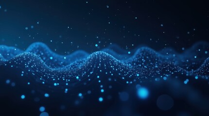 Futuristic blue binary code streaming across dark computer screen, creating glowing digital data visualization perfect for technology and cybersecurity concepts.