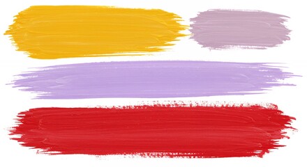 Colorful paint strokes design with yellow red and purple colors