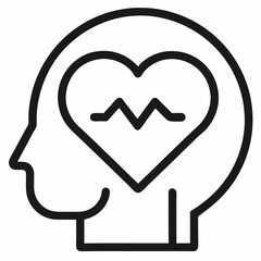 Psychology and mental line icons collection. Big UI icon set in a flat design. Thin outline icons pack.