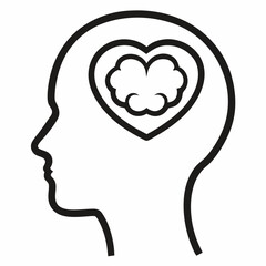 Psychology and mental line icons collection. Big UI icon set in a flat design