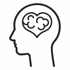 Psychology and mental line icons collection. Big UI icon set in a flat design