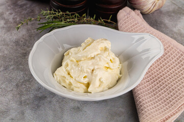 Italian soft young cheese stracciatella