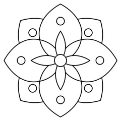 Flower, Floral, Petals, botanical, Outline element