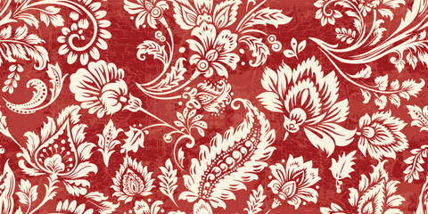 Fototapeta premium Ethnic Motifs Ikat floral paisley embroidery floral. ikat Saree Sarong oriental pattern traditional.Ikat embroidery style abstract embroidery design for texture,fabric,clothing,wrapping,decoration