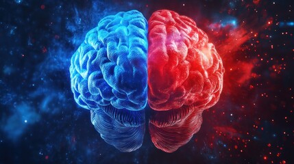 Split brain, contrasting halves